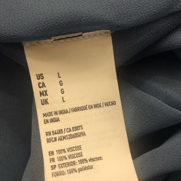 EUC AEO Chambray print Romper Sz L - Picture 13 of 13